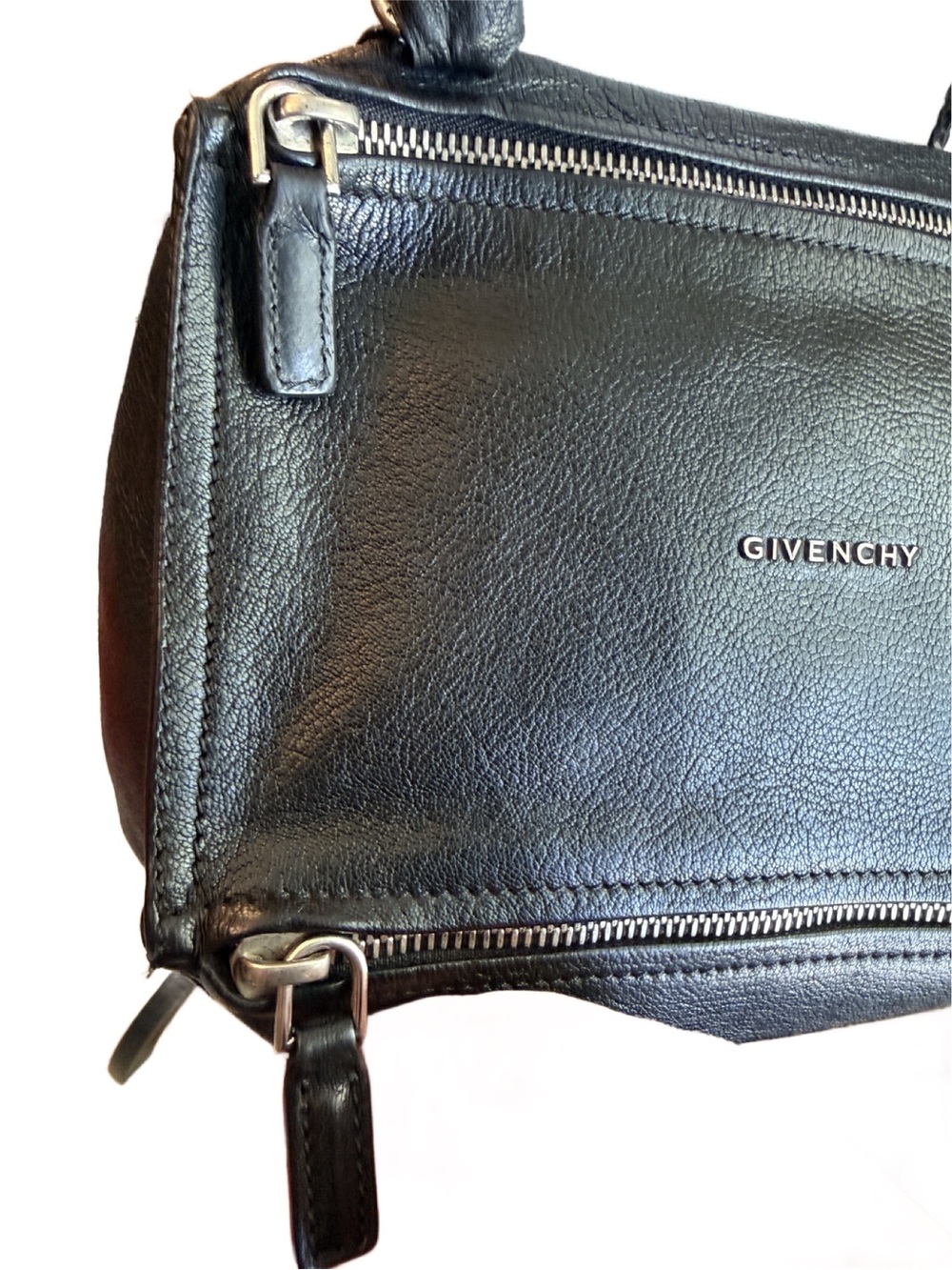 Givenchy Pandora Black Leather Goatskin Satchel with Silver Hardware - Picture 11 of 16